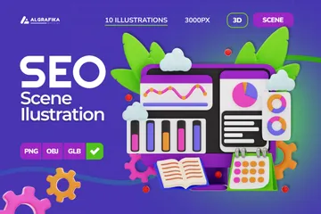 Escena de SEO Paquete de Icon 3D