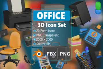 Escritório Pacote de Icon 3D