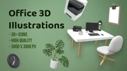 Escritório Pacote de Icon 3D