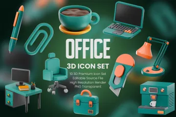 Escritório Pacote de Icon 3D