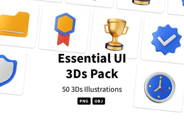 IU esencial Paquete de Icon 3D