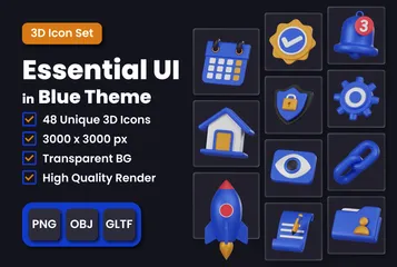 IU esencial 3D Icon Pack