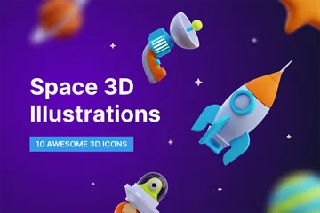 Espacio Paquete de Illustration 3D
