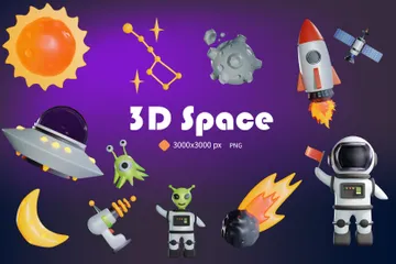 Espacio Paquete de Icon 3D