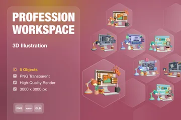 Espacio de trabajo profesional Paquete de Illustration 3D