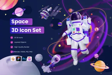 Espaço Pacote de Icon 3D