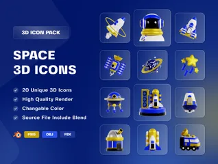 Espaço Pacote de Icon 3D