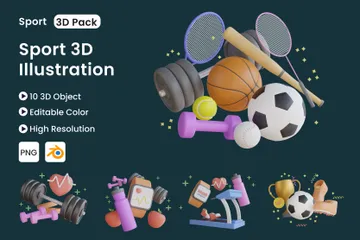 Esporte Pacote de Illustration 3D