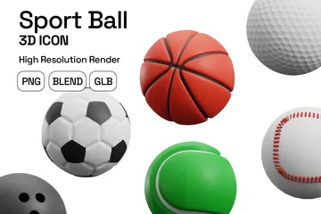 Bola esportiva Pacote de Icon 3D