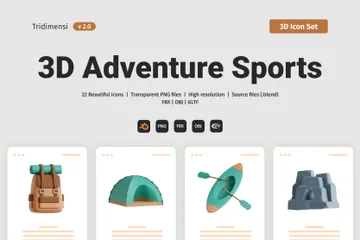 Esporte de aventura Pacote de Icon 3D