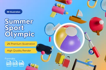 Ação Esportiva Olímpica Pacote de Icon 3D