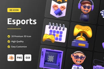Esportes eletrônicos Pacote de Icon 3D