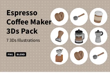 Espressomaschine 3D Icon Pack