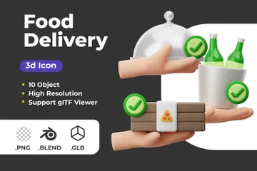 Essenslieferung 3D Icon Pack