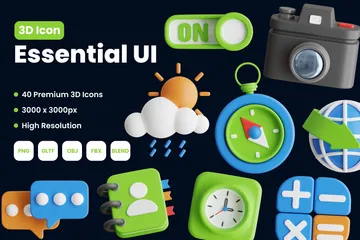 IU essencial Pacote de Icon 3D