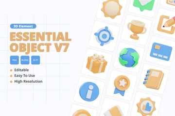 Essental Object V7 3D Icon Pack