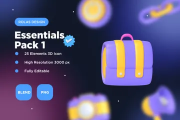 Essential 3D Icon Pack