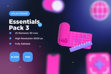 Essential 3 3D Icon Pack