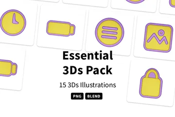 Essential 3D Icon Pack