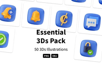 Essential 3D Icon Pack