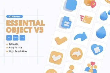 Essential Object V5 3D Icon Pack