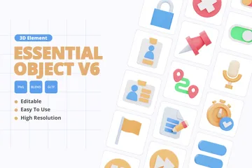 Essential Object V6 3D Icon Pack