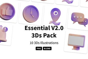エッセンシャル V2.0 3D Iconパック
