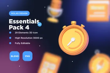 Essentials Pack 4 3D Icon Pack