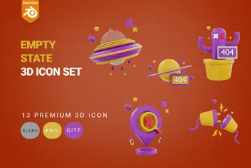 Estado vacío Paquete de Icon 3D