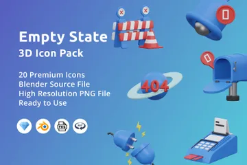 Estado vacío Paquete de Icon 3D