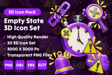 Estado vacío Ilustración 3D Pack