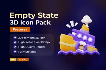 Estado vacío Paquete de Icon 3D