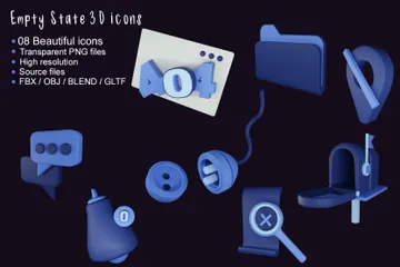 Estado vacío Paquete de Icon 3D