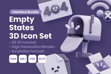 Estados vacíos Paquete de Icon 3D