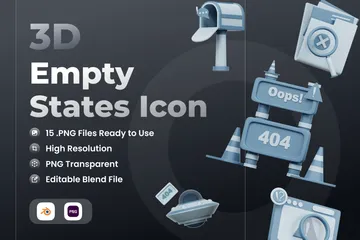 Estados vacíos Paquete de Icon 3D