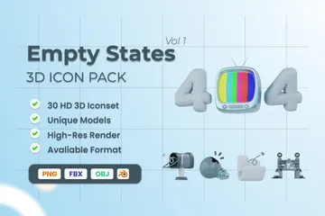 Estados vacíos Paquete de Icon 3D