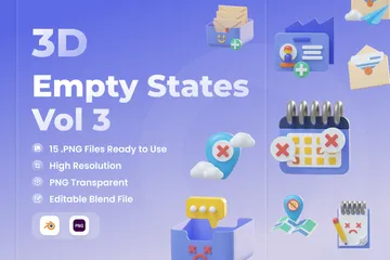 Estados vacíos vol 3 Paquete de Icon 3D