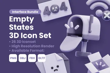 Estados Vazios Pacote de Icon 3D