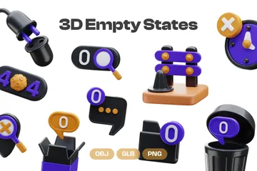 Estados Vazios Pacote de Icon 3D