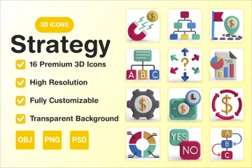 Estrategia Paquete de Icon 3D