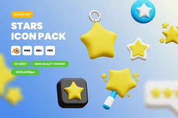 Estrelas Pacote de Icon 3D