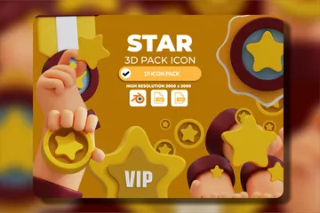 Estrella Paquete de Icon 3D