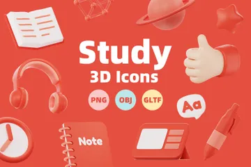 Estudiar Paquete de Icon 3D