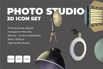 Estúdio fotográfico Pacote de Icon 3D