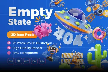 État vide Pack 3D Icon