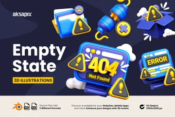 État vide Pack 3D Illustration