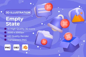 État vide Pack 3D Icon