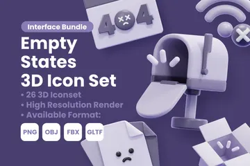 États vides Pack 3D Icon