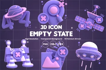 États vides Pack 3D Icon