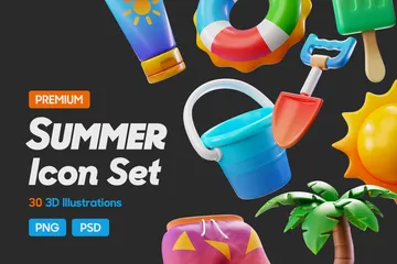 Été Pack 3D Illustration